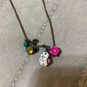 Betsy Johnson Owl Necklace